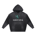 Saint Vital Vintage Washed Frayed Fleece Hoodie