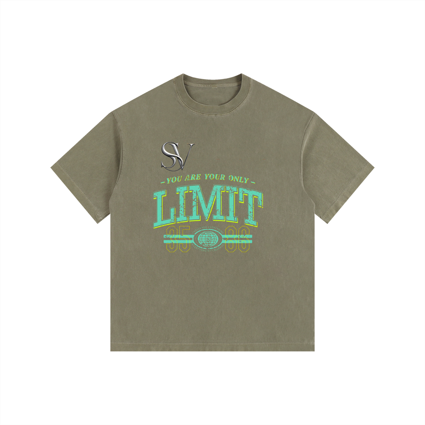 Saint Vital Vintage Washed Oversized Cotton T-Shirt