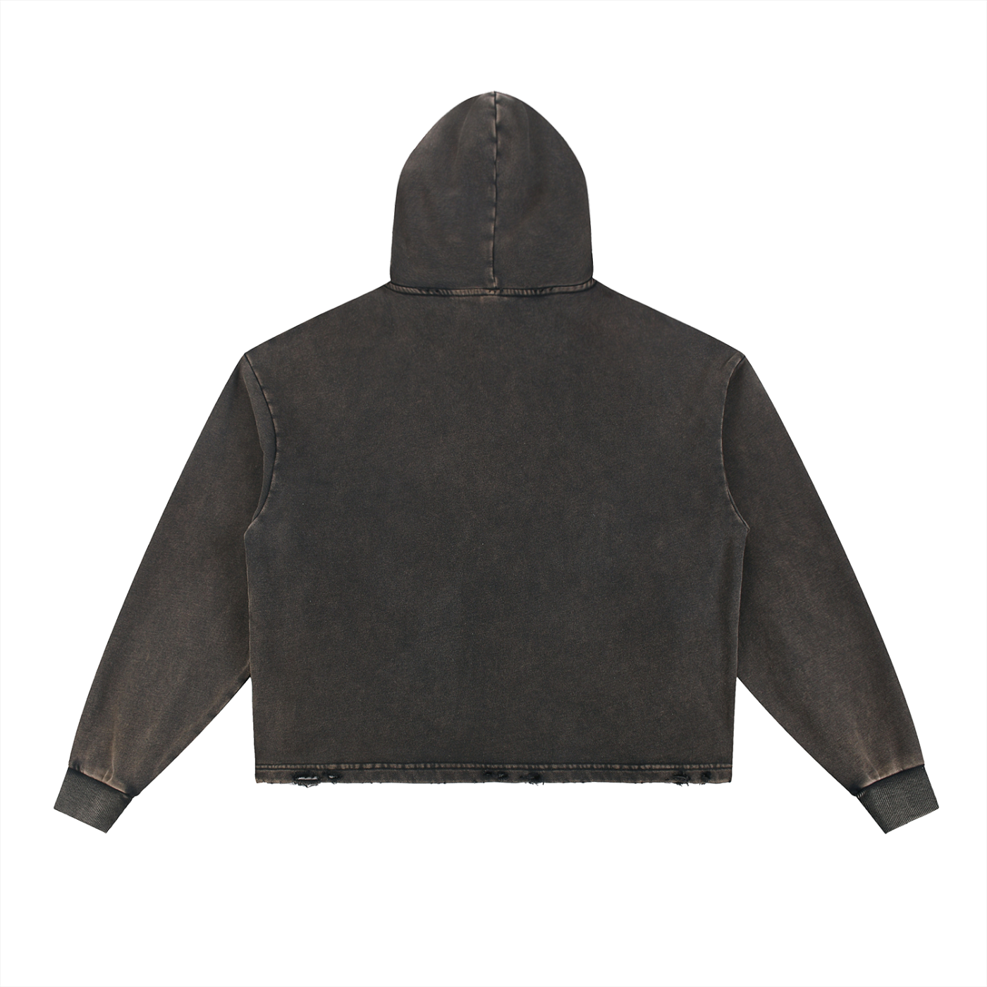 Saint Vital Vintage Washed Frayed-Hem Hoodie