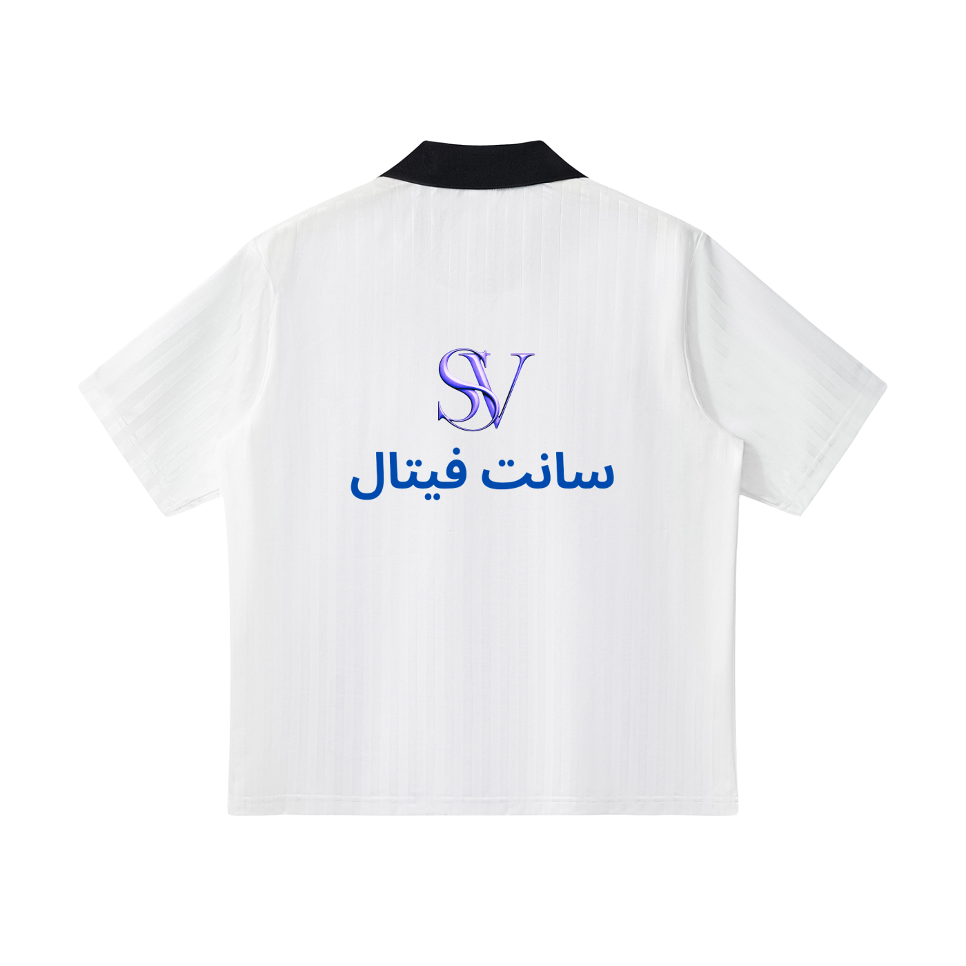 Saint Vital Contrast Collar Striped Soccer Jersey