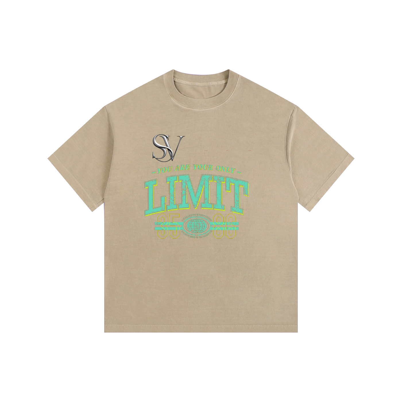 Saint Vital Vintage Washed Oversized Cotton T-Shirt