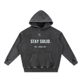 Stay Solid Snow Wash Fleece Oversize Hoodie
