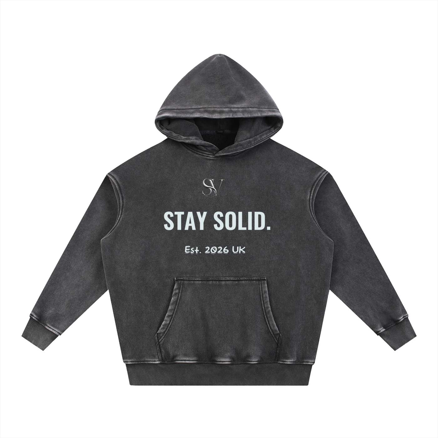 Stay Solid Snow Wash Fleece Oversize Hoodie