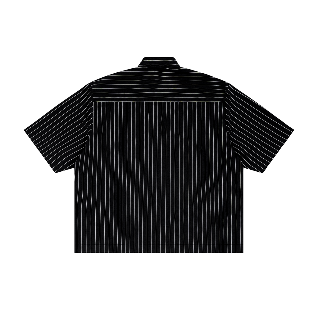 Saint Vital Unisex Striped Boxy Button-Up Shirt