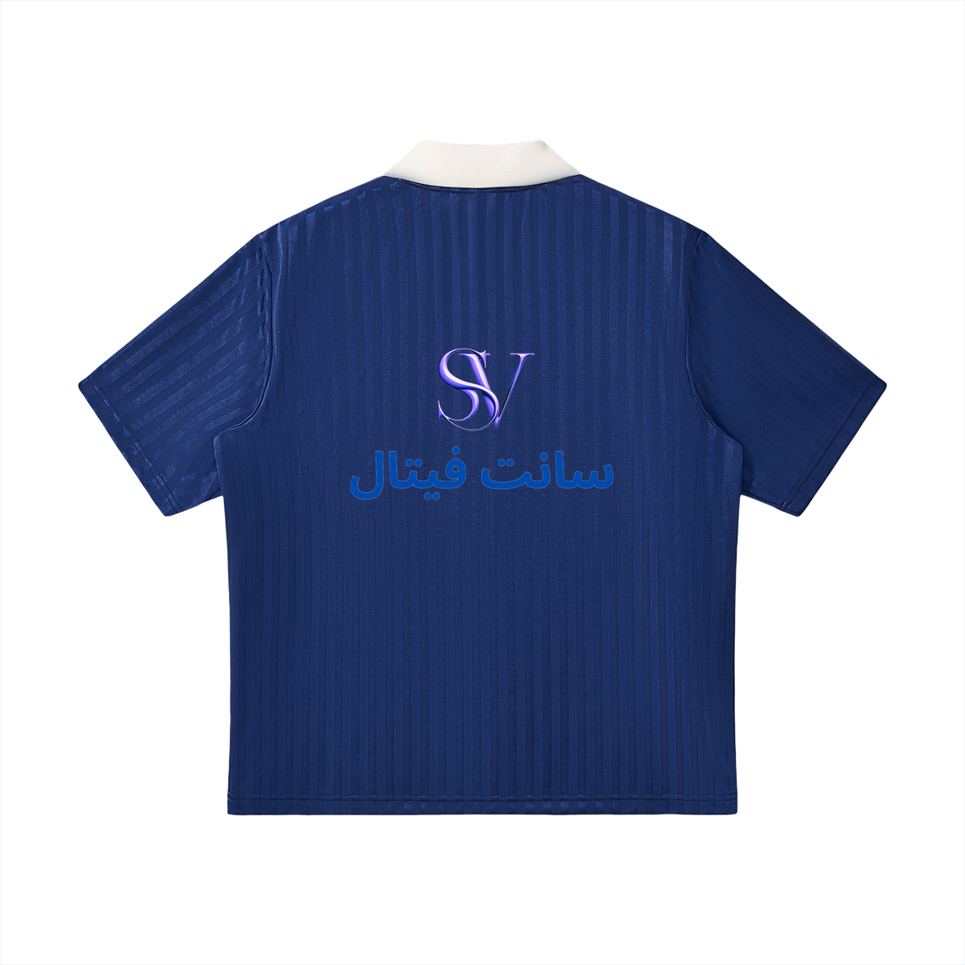 Saint Vital Contrast Collar Striped Soccer Jersey