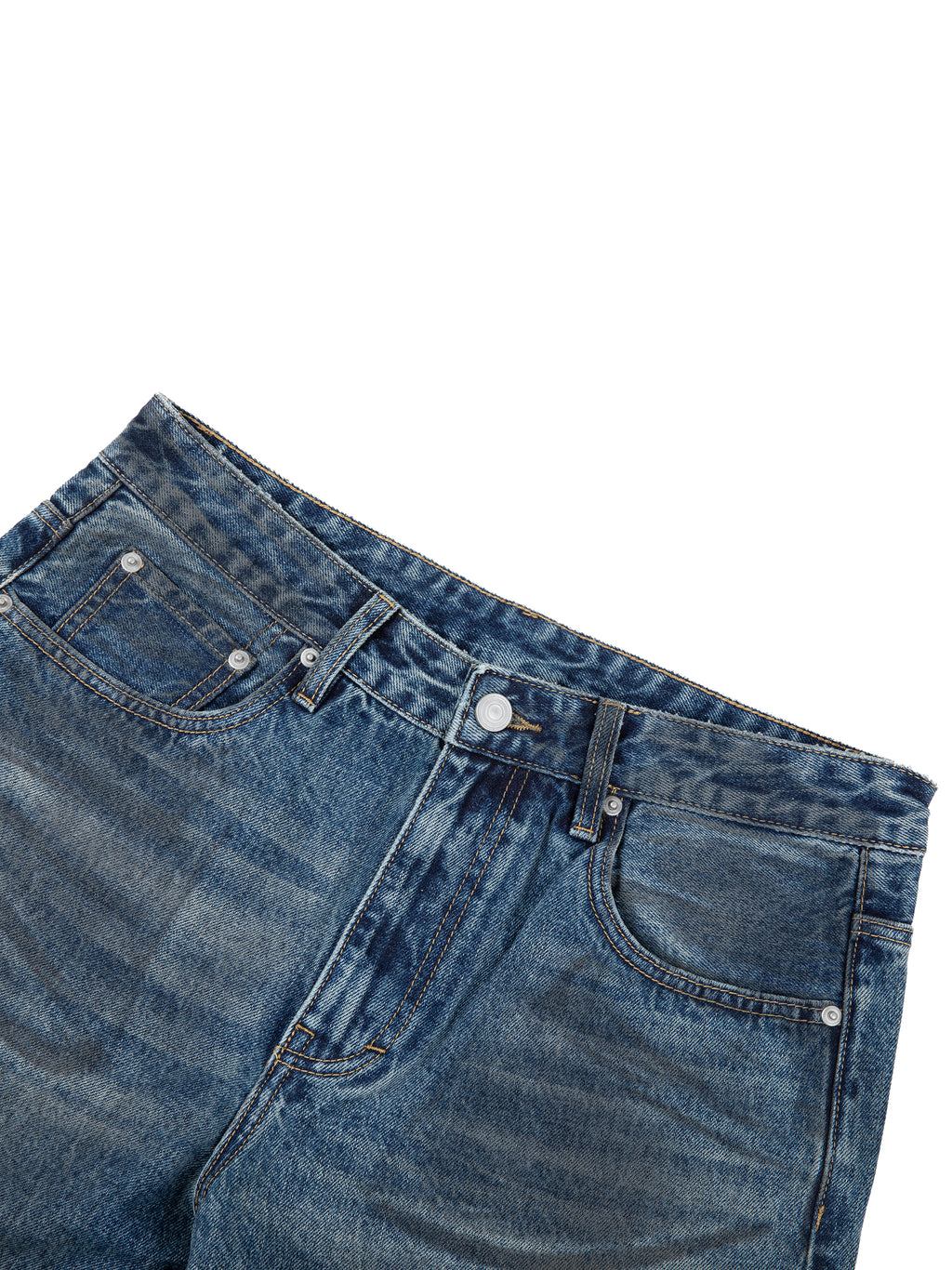 Saint Vital Men Vintage Wash Baggy Denim Jeans