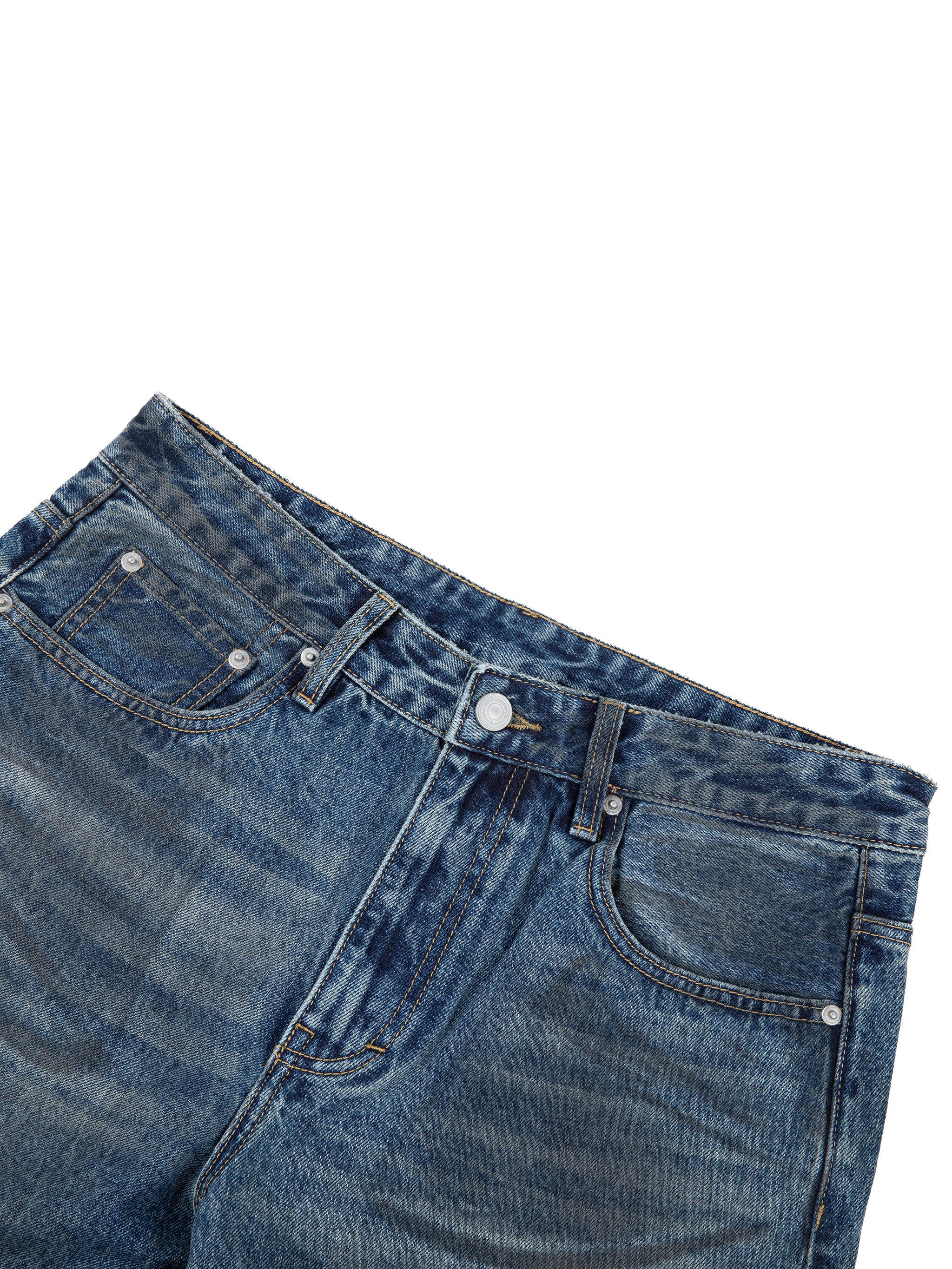 Saint Vital Men Vintage Wash Baggy Denim Jeans