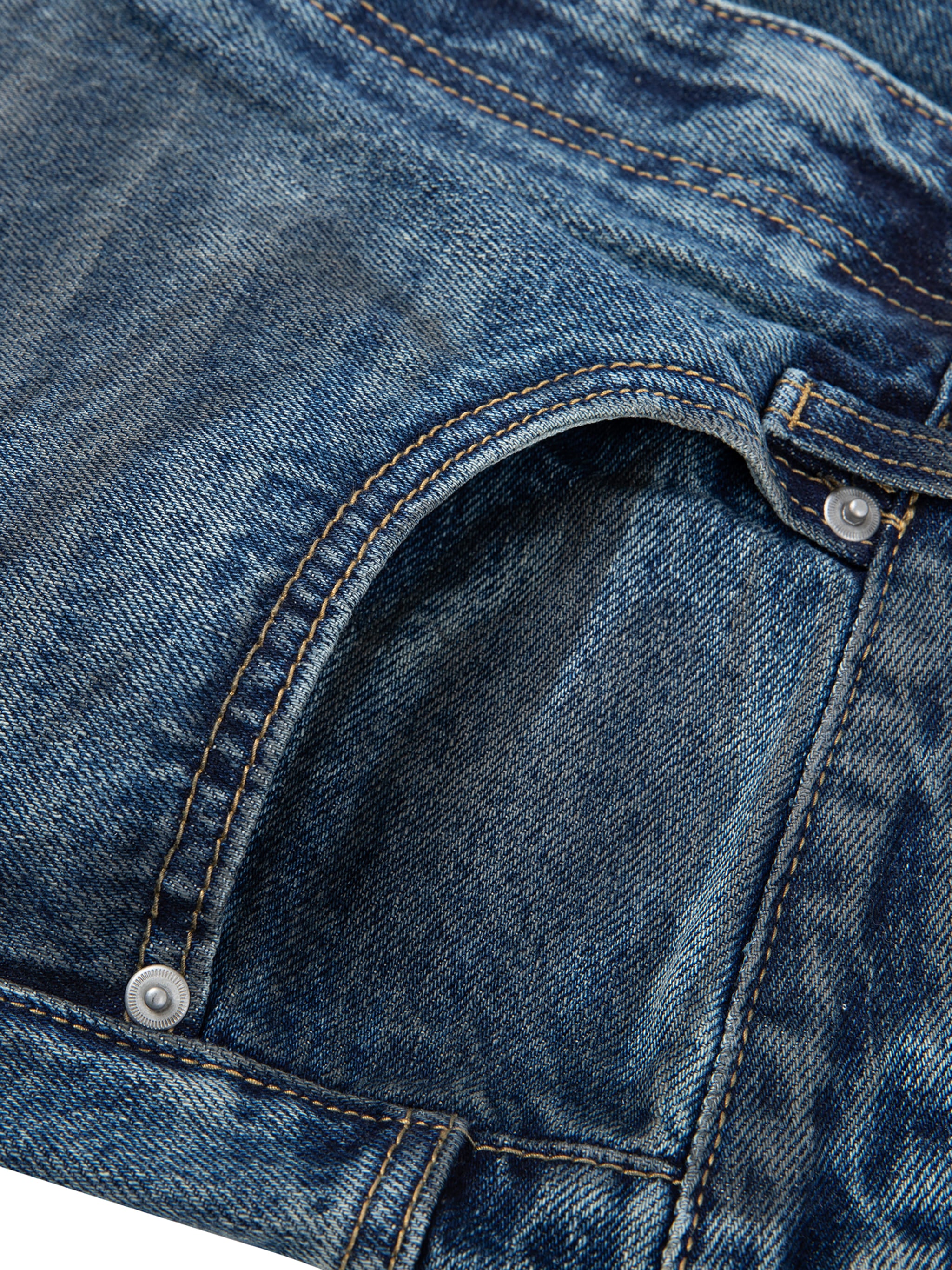 Saint Vital Men Vintage Wash Baggy Denim Jeans